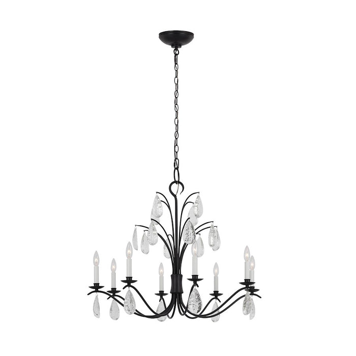 Visual Comfort Studio Shannon 8 Light Large Chandelier, Iron/Crystal