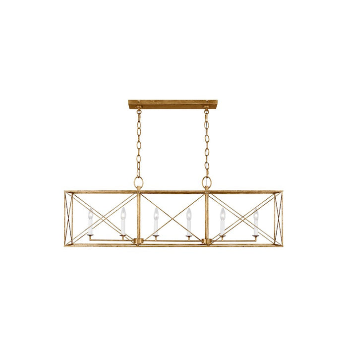 Visual Comfort Studio Beatrix 4 Light Large Linear Lantern, Ant Gild - CC1646ADB