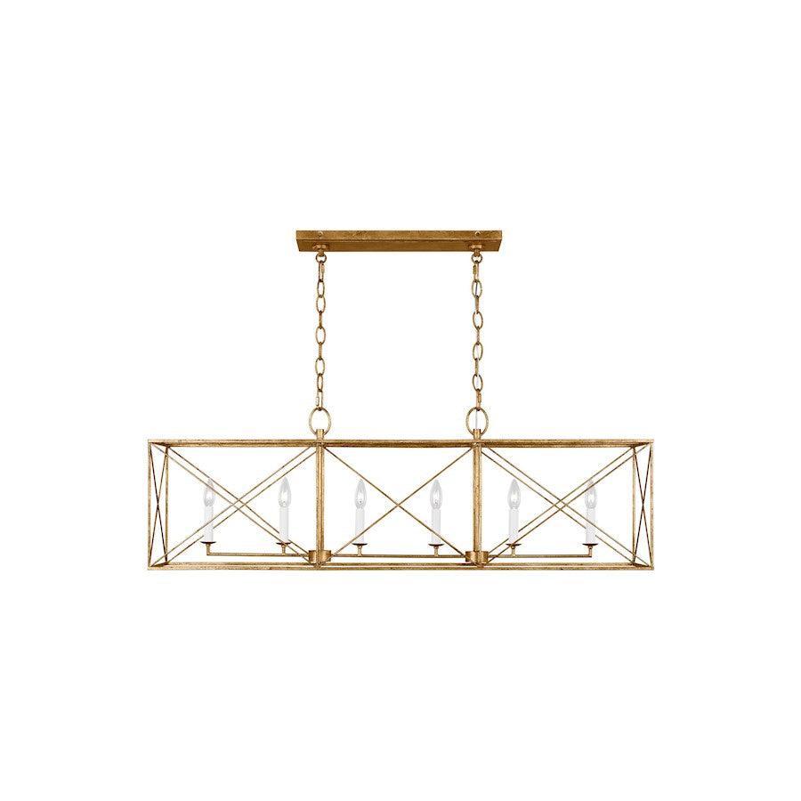 Visual Comfort Studio Beatrix 4 Light Large Linear Lantern, Ant Gild - CC1646ADB