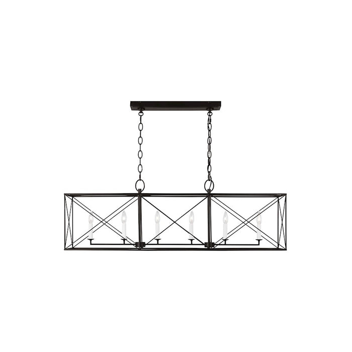 Visual Comfort Studio Beatrix 4 Light Large Linear Lantern, Aged Iron - CC1646AI