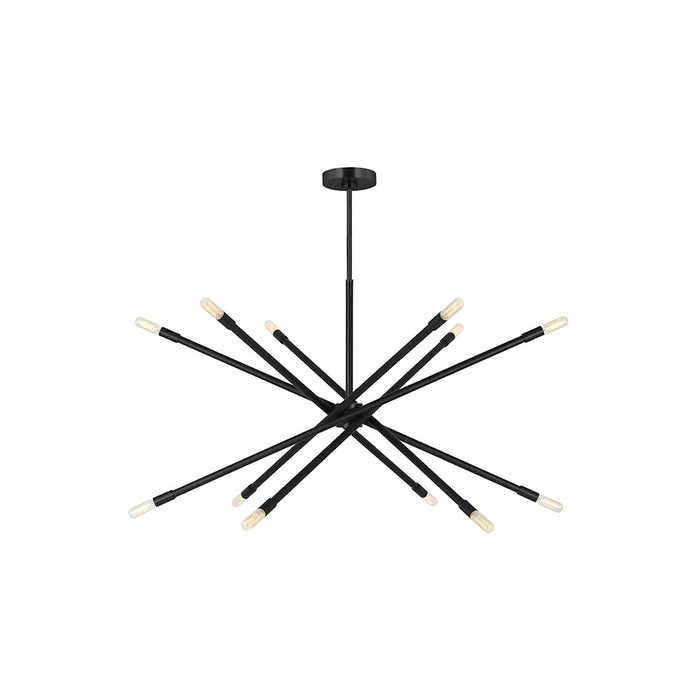 Visual Comfort Studio Eastyn 12-Lt XL Chandelier, Midnight - CC16512MBK