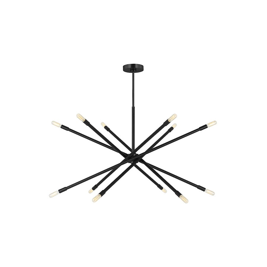 Visual Comfort Studio Eastyn 12-Lt XL Chandelier, Midnight - CC16512MBK