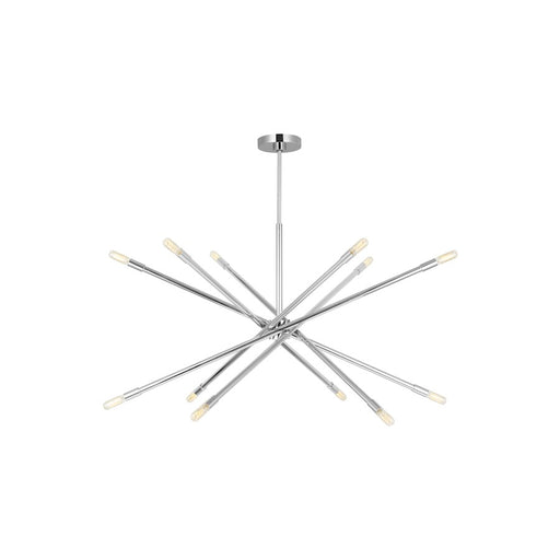 Visual Comfort Studio Eastyn 12-Lt XL Chandelier, Pol Nickel - CC16512PN