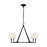Visual Comfort Studio Perth 4Lt 40" Chandelier, Aged Iron/White Linen