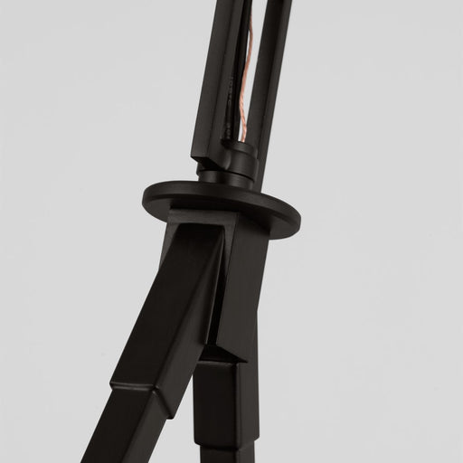 Visual Comfort Studio Perth 2Lt Chandelier, Aged Iron/White Linen