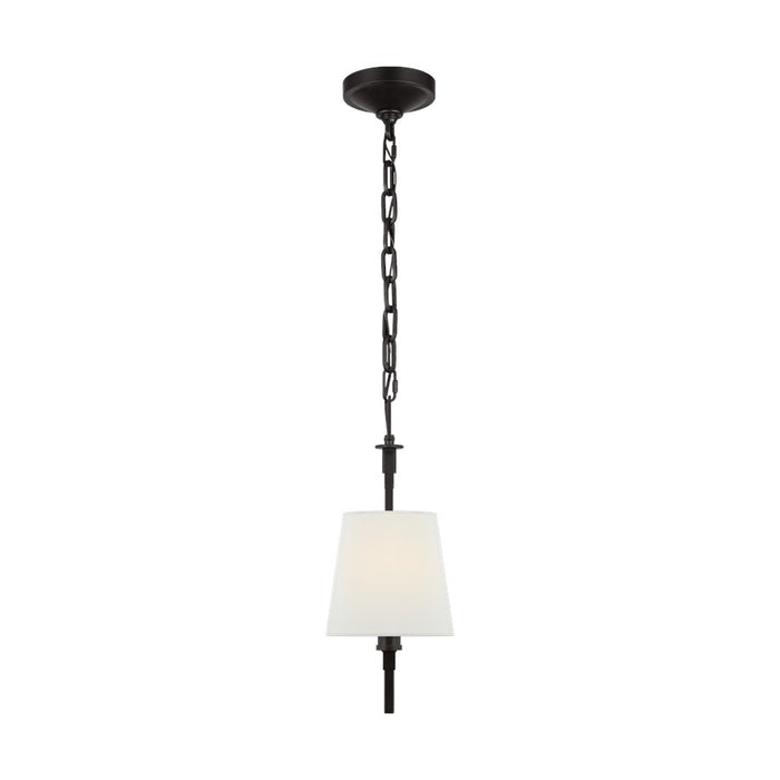 Visual Comfort Studio Perth 2Lt Chandelier, Aged Iron/White Linen