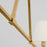 Visual Comfort Studio Perth 2Lt Chandelier, Brass/White Linen