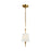 Visual Comfort Studio Perth 2Lt Chandelier, Brass/White Linen