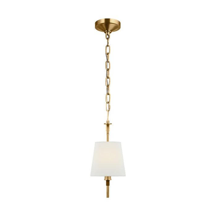 Visual Comfort Studio Perth 2Lt Chandelier, Brass/White Linen