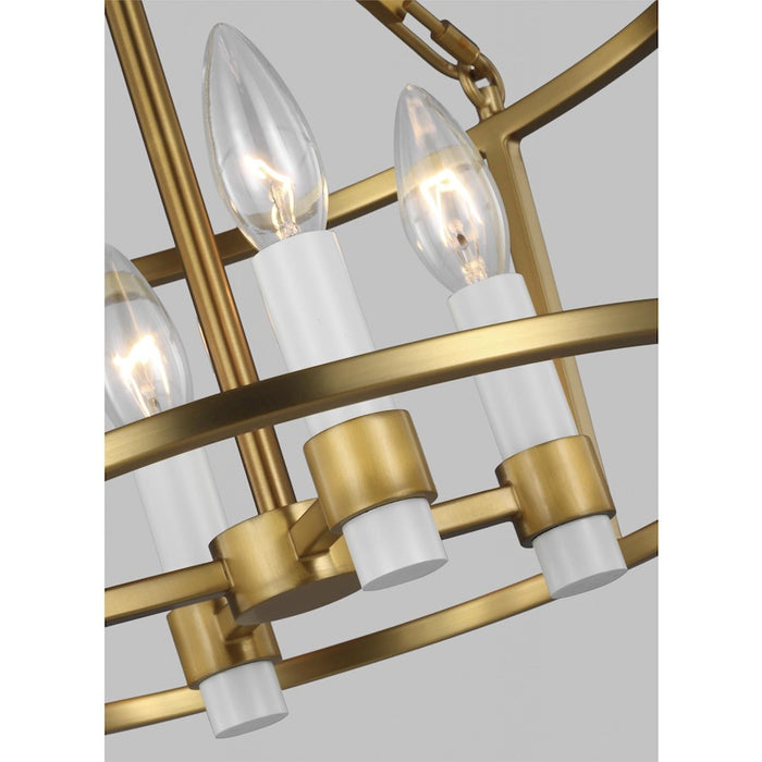 Visual Comfort Studio Marston 4 Light Semi Flush, Burnished Brass