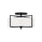 Visual Comfort Studio Perno 3 Light Semi-Flush Mount, Iron/Silk/Blast - CF1113AI