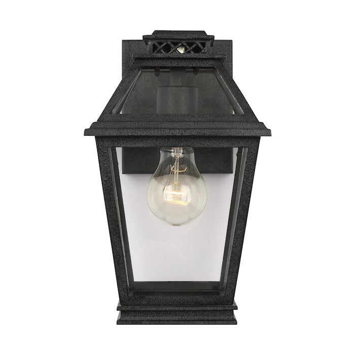 Visual Comfort Studio Falmouth Extra Out Wall Lantern, Zinc/Clear - CO1001DWZ