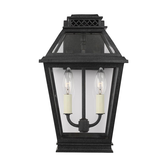 Visual Comfort Studio Falmouth 2-Lt SM Out Wall Lantern, Zinc/Clear - CO1012DWZ