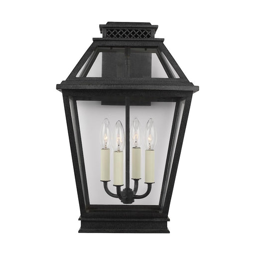 Visual Comfort Studio Falmouth 4-Lt LG Out Wall Lantern, Zinc/Clear - CO1034DWZ