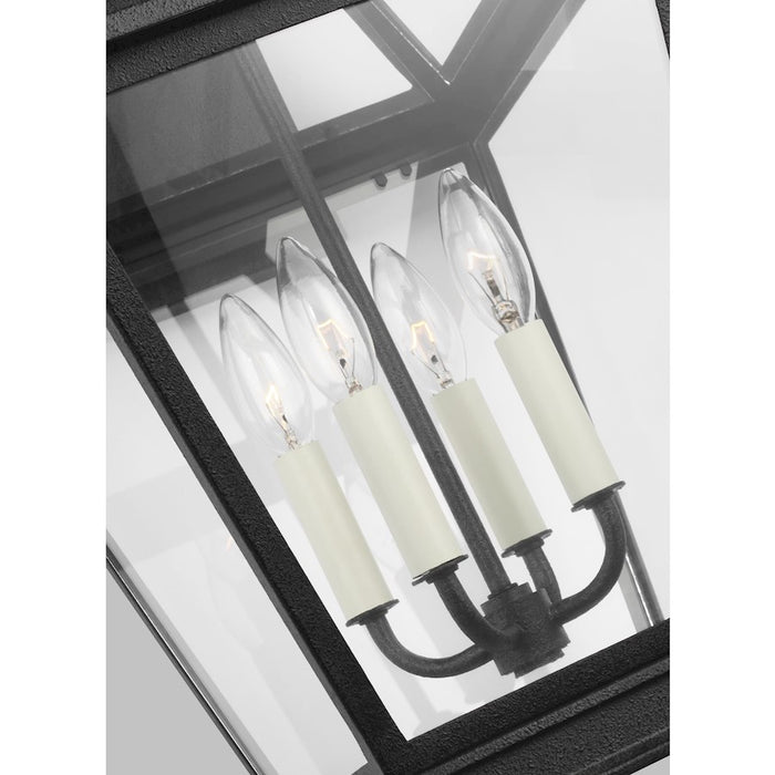 Visual Comfort Studio Falmouth 4-Lt LG Out Wall Lantern, Zinc/Clear