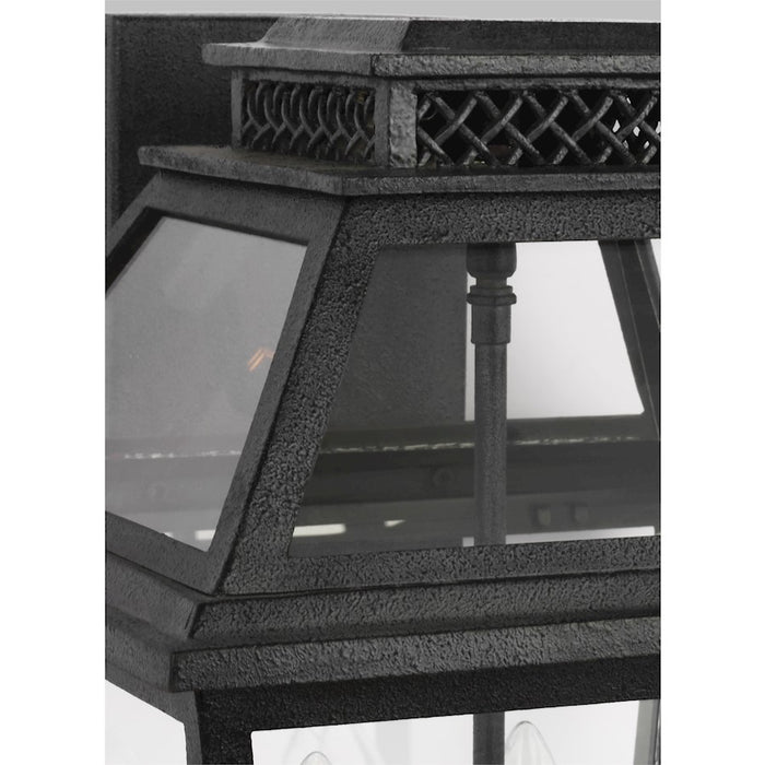 Visual Comfort Studio Falmouth 4-Lt LG Out Wall Lantern, Zinc/Clear