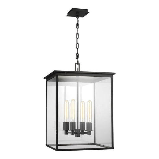 Visual Comfort Studio Freeport 4-Lt Med Out Pendant, Copper/Clear - CO1154HTCP