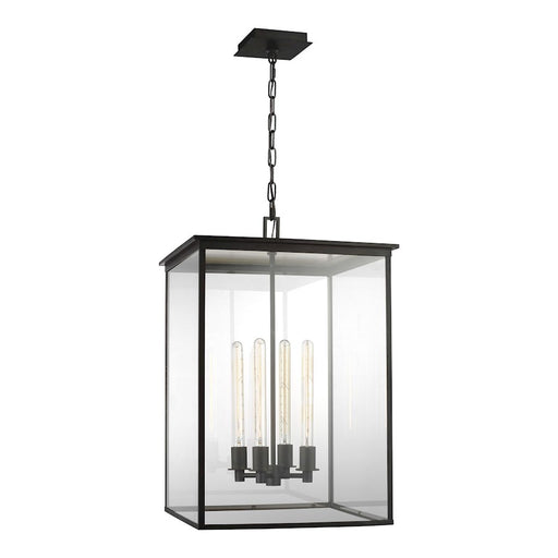 Visual Comfort Studio Freeport 4-Lt Large Out Pendant, Copper/Clear - CO1164HTCP