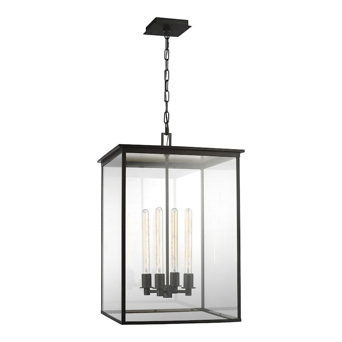 Visual Comfort Studio Freeport 4-Lt Large Out Pendant, Copper/Clear - CO1164HTCP