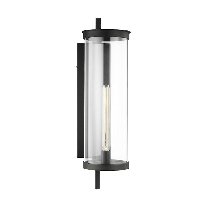 Visual Comfort Studio Eastham 1-Lt XL Wall Lantern, Black/Clear