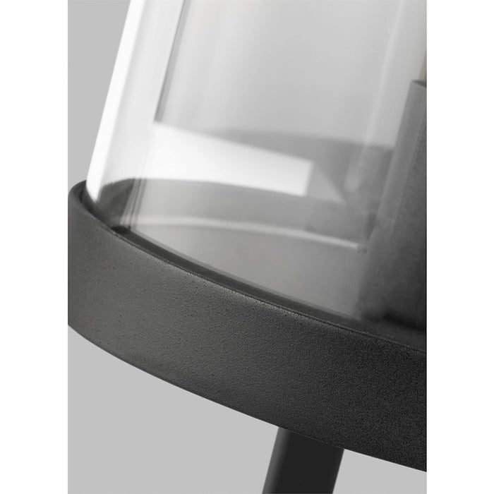 Visual Comfort Studio Eastham 1-Lt XL Wall Lantern, Black/Clear