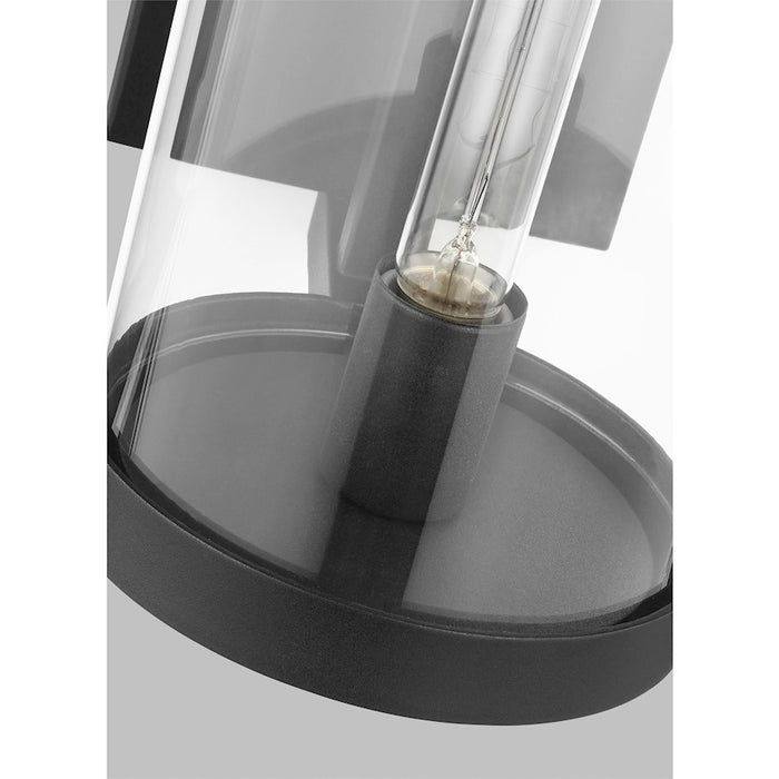 Visual Comfort Studio Eastham 1-Lt Large Wall Lantern, Black/Clear