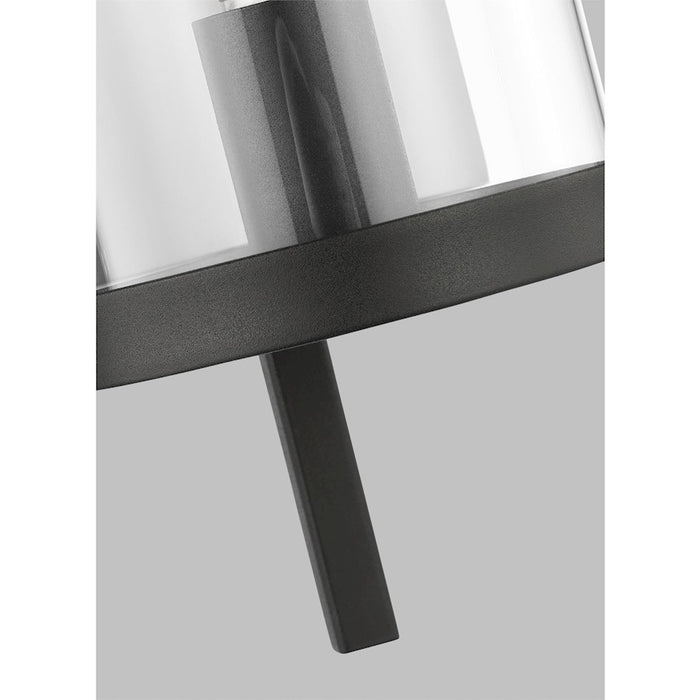 Visual Comfort Studio Eastham 1 Light Med Wall Lantern, Black/Clear