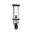 Visual Comfort Studio Eastham 1-Lt Outdoor Post Lantern, Black/Clear