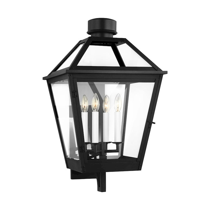 Visual Comfort Studio Hyannis 4-Lt XL Lantern, Black/Clear