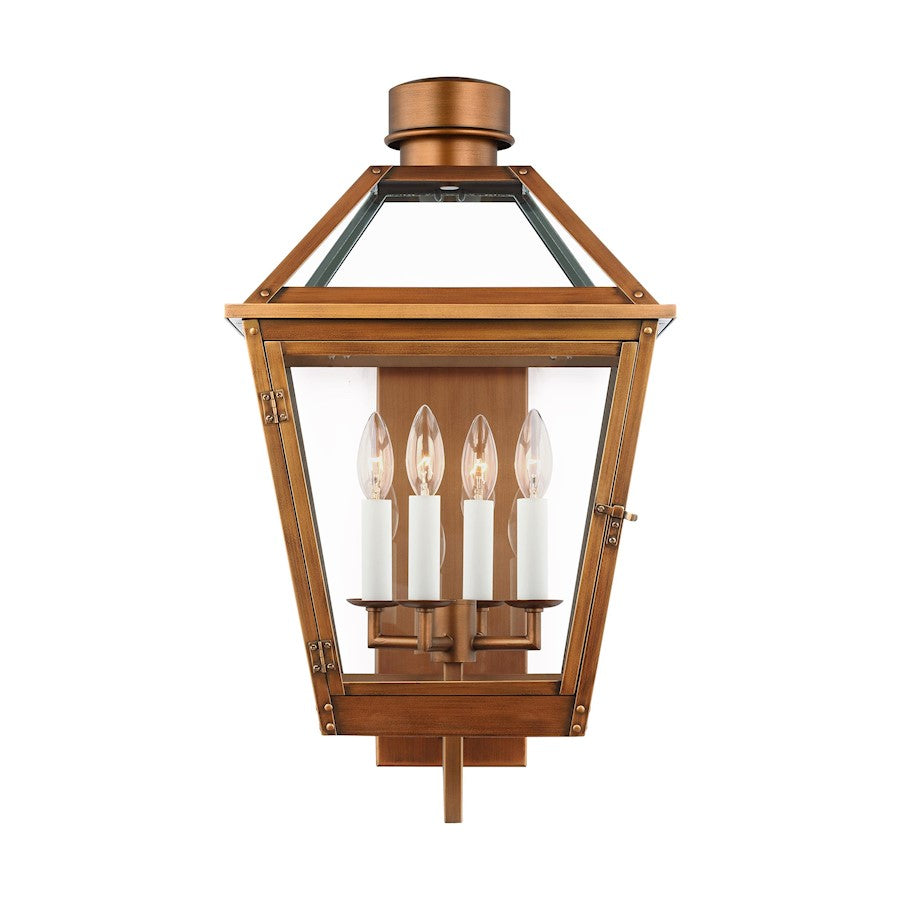 Visual Comfort Studio Hyannis 4-Lt Large Lantern, Copper/Clear - CO1374NCP