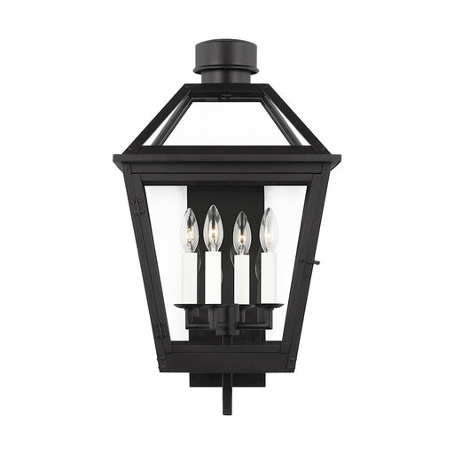 Visual Comfort Studio Hyannis 4-Lt Large Lantern, Textured BK/Clear - CO1374TXB