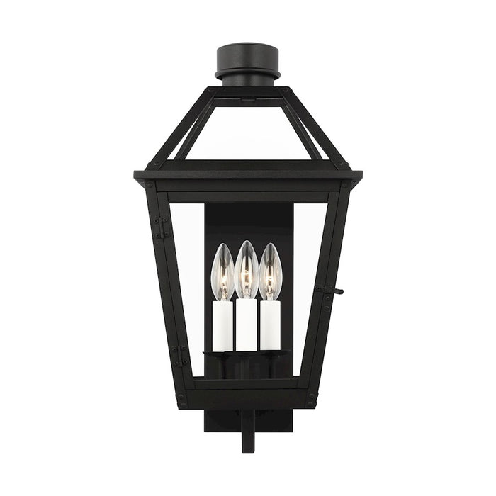 Visual Comfort Studio Hyannis 3 Light Med Wall Lantern, Black/Clear - CO1383TXB