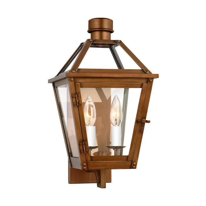 Visual Comfort Studio Hyannis 2-Lt Small Wall Lantern, Copper/Clear