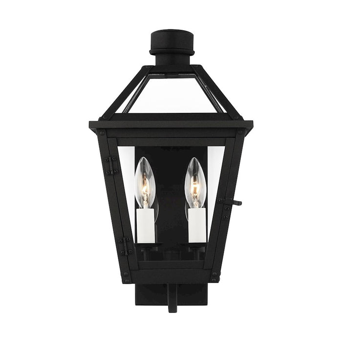 Visual Comfort Studio Hyannis 2-Lt Small Wall Lantern, Black/Clear - CO1392TXB