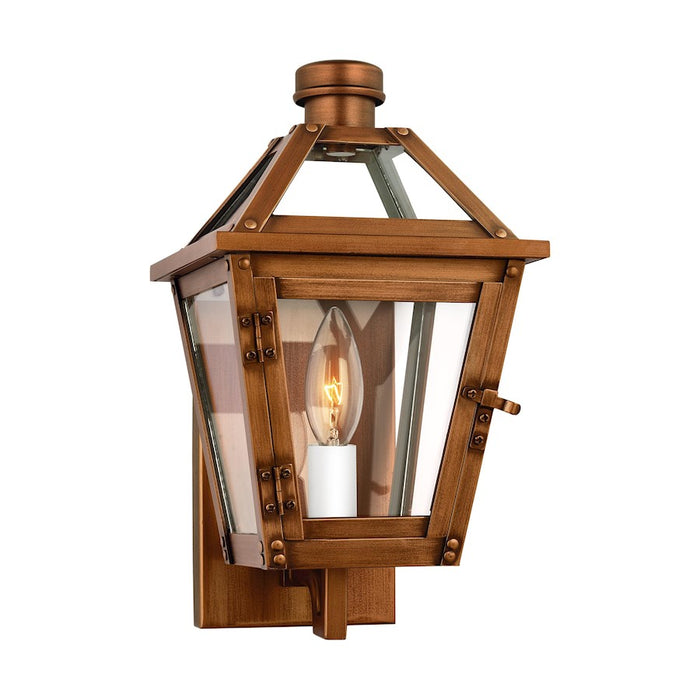 Visual Comfort Studio Hyannis Extra SM Wall Lantern, Copper/Clear