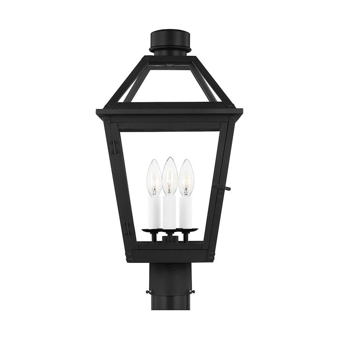 Visual Comfort Studio Hyannis 3 Light Med Post, Textured Black/Clear - CO1413TXB