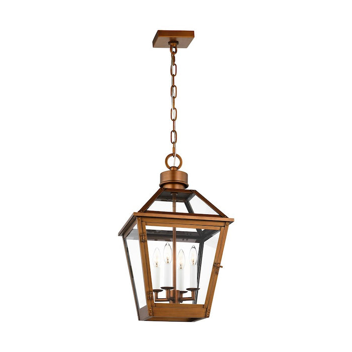 Visual Comfort Studio Hyannis 4-Lt Large Out Pendant, Copper/Clear