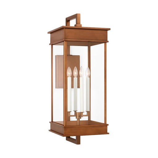 Visual Comfort Studio Cupertino 4Lt 35" Outdoor Wall Lantern, Copper