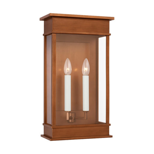 Visual Comfort Studio Cupertino 2Lt 11" Outdoor Wall Lantern, Copper