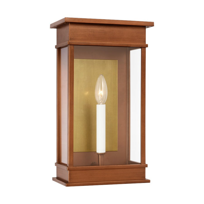 Visual Comfort Studio Cupertino 1Lt 9" Outdoor Wall Lantern, Copper