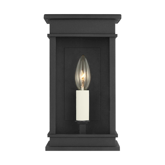 Visual Comfort Studio Cupertino 1-Lt Mini Wall Lantern, Black/Clear - CO1511TXB