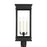 Visual Comfort Studio Cupertino 4-Lt Large Post Lantern, Black/Clear - CO1524TXB