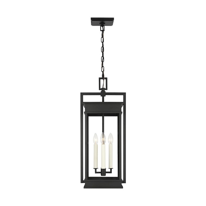 Visual Comfort Studio Cupertino 4-Lt Large Pendant, Text BK/Clear - CO1534TXB