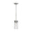 Visual Comfort Studio Garrett 1-Lt Med Cylinder Pendant, Nickel/Clear - CP1001PN