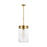 Visual Comfort Studio Garrett 1-Lt Large Cylinder Pendant, BS/Clear - CP1011BBS