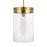 Visual Comfort Studio Garrett 1-Lt Large Cylinder Pendant, BS/Clear