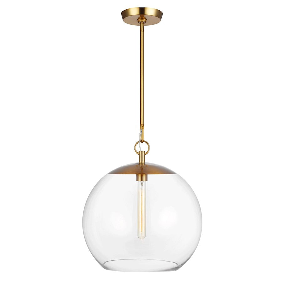 Visual Comfort Studio Atlantic 1-Lt Round Pendant, Burnished/Clear - CP1041BBS