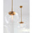 Visual Comfort Studio Atlantic 1-Lt Round Pendant, Burnished/Clear