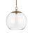 Visual Comfort Studio Atlantic 1-Lt Round Pendant, Burnished/Clear