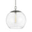 Visual Comfort Studio Atlantic 1-Lt Round Pendant, Pol Nickel/Clear